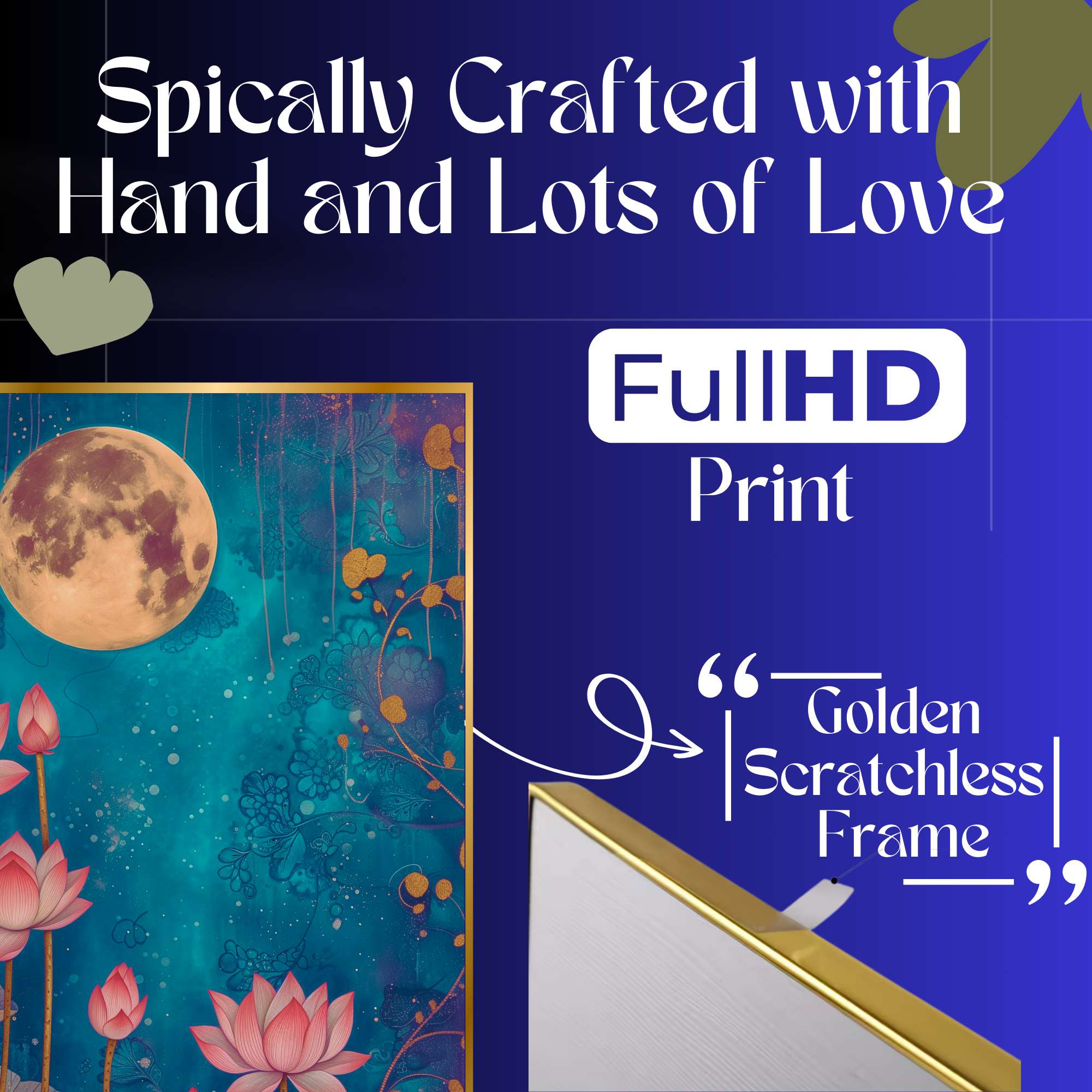 Set of Three Wall Paintings for Wall Dacoration Golden Framed Wall Paintings for Living Room & Bedroom Wall Art for Home Decoration & Office Wall Décor (18x12 inch CH-GD3-11) - Image 2